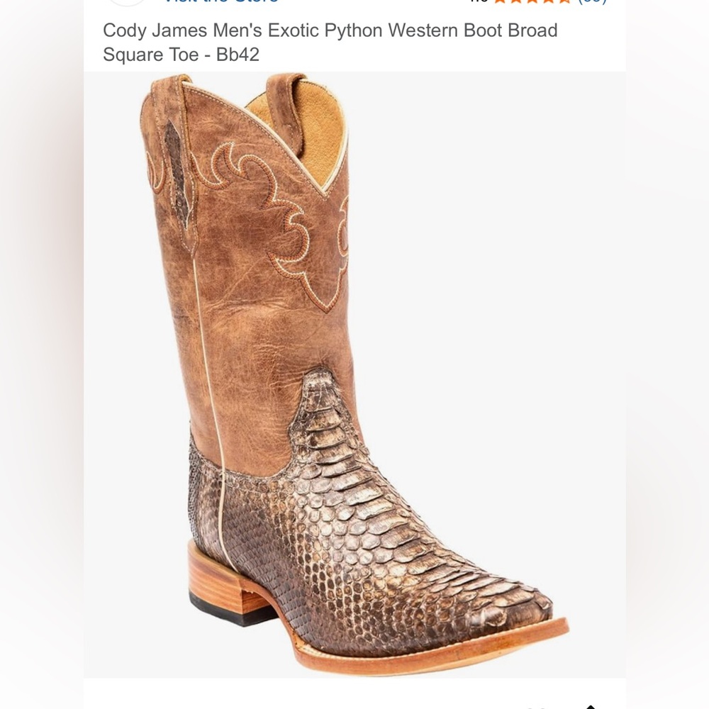 Cody James Men's Exotic Python Western Boot - Brown